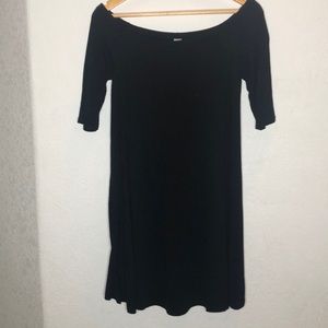 Black off the shoulder dress